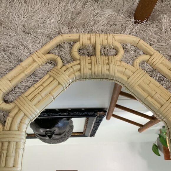 Vintage Faux Bamboo Style Retro Plastic Mirror Wall Decor - Picture 10 of 16